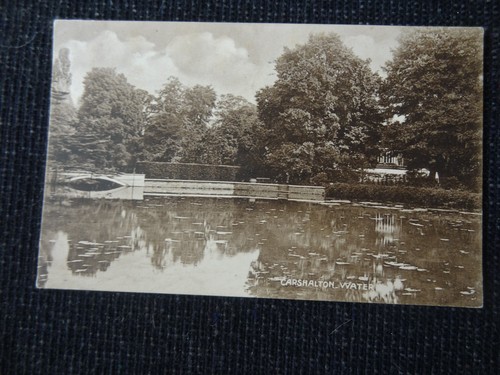 Water carshalton postcard - water,