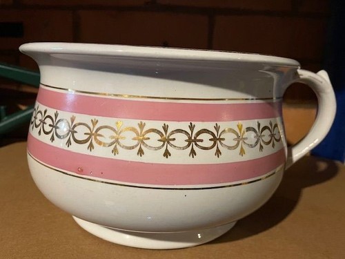 Antique chamber pot pink - -, &