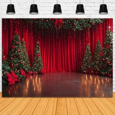 Christmas Trees Stage Curtain