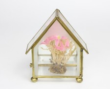 Vintage Glass Terrarium Brass