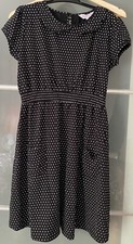 Red Herring Maternity Dress Size 10 from Debenhams - Black & White Polka Dot