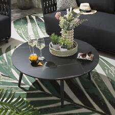 Outdoor Modern Ceramic Marble Garden Coffee Table - Outdoor Grey