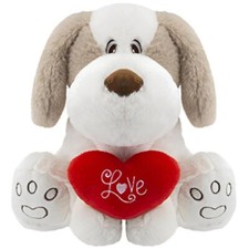 Plush Dog Teddy Bear Holding