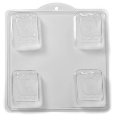 Owl on Rectangle Soap Mould - 4 Cavity