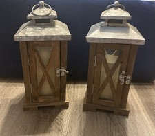 2 Rustic Wood And Galvanized