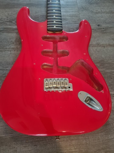 Fiesta red stratocaster body - fiesta,