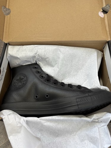 Converse tops black leather - converse, hi