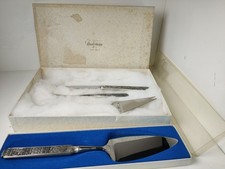 Konge Tinn Pewter Heilag Olav Viking Serving Fork Spoon Norway In Original Box