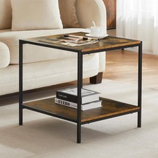 Wooden Side Table 2 Tier Sofa