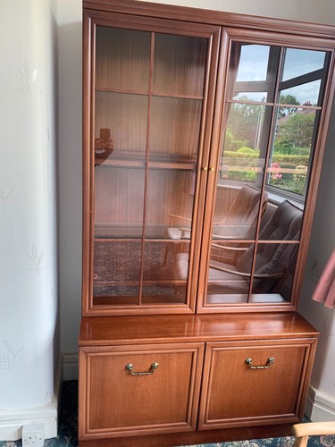 Plan dark teak glass - teak, tall