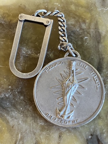 Vintage silver tone keychain - vintage,