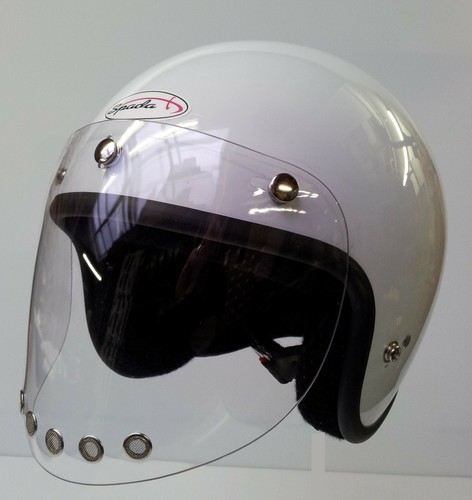 Open face helmet visor bob - open,