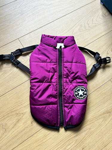 Purple fleece lined dog - fleece,