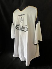 Liverpool original away WHITE shirt 2001/03 reebok Carlsberg XL