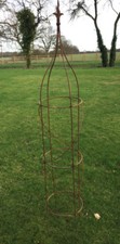 Metal Rust Garden Obelisk Climbing Plant Natural Rusted Rose Support Flame 175cm