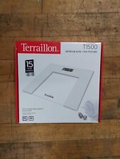 White Glass Digital Bathroom Scales 150kg 100g Terraillon TP1500