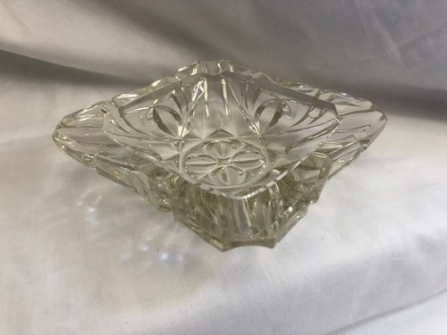 Vintage large square cut glass - vintage,