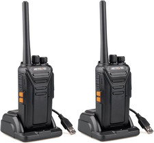 Long Range Rechargeable Walkie Talkies 2 Pack PMR446 16 Channel USB Radios VOX