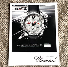 CHOPARD SUPERFAST PORSCHE 919 EDITION FRAMEABLE COLLECTIBLE CLASSIC WATCH ADVERT