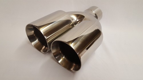 Stainless twin tailpipe - twin, 3.5"