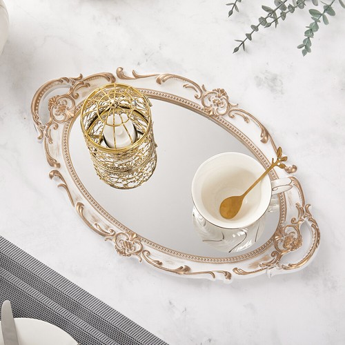 Mirror base candle plate tray - mirror,