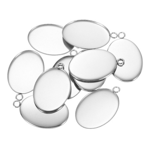 Oval pendant blank tray 10pcs - tray,,