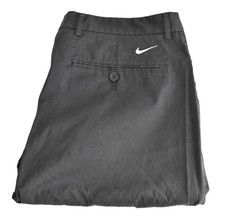 Nike Golf Black Trousers Mens Black Stretch W36 L32 Zip Fly Embroidered Logo