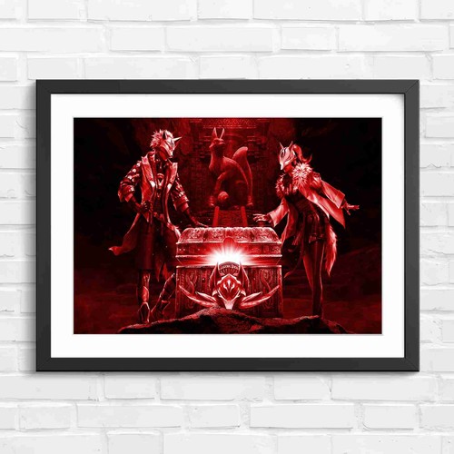Fantasy fox warrior chest red - fox,