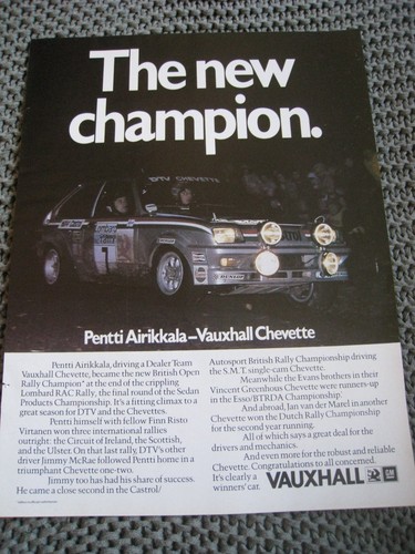 Vauxhall chevette pentti - vauxhall,