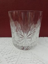 1970's Edinburgh Crystal Star of Edinburgh Whisky Glass Tumbler Signed 8cm High