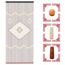 90*208cm Wooden Beaded Bamboo