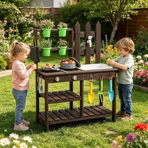 Wooden mud kitchen for - mud,