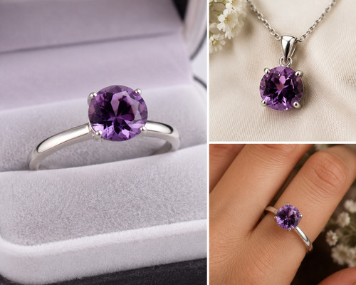 Round lab grown alexandrite - grown,