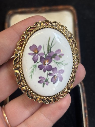 Vintage purple violet floral - purple,