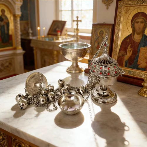 Vintage silver plated orthodox - vintage,