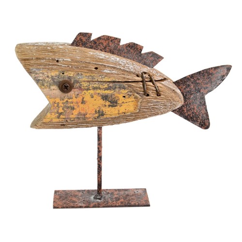 Wooden fish stand - fish, on