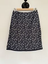 Boden Blue And White Floral Cotton Skirt