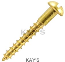 SOLID BRASS SCREWS SLOTTED