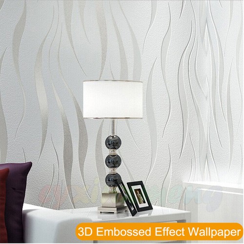 Embossed wave wallpaper - 3d,