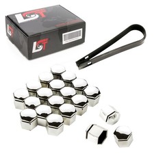 20x Wheel Bolt Caps Cover Nuts Set 19 mm Chrome for SAAB