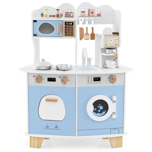 Wooden play kitchen set - wooden,