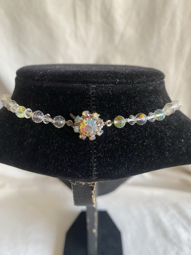 Crystal necklace vintage - ab,