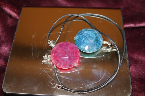 Set two stone pendants - set,