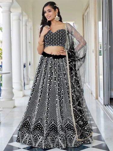 Lehenga choli bollywood black - choli,