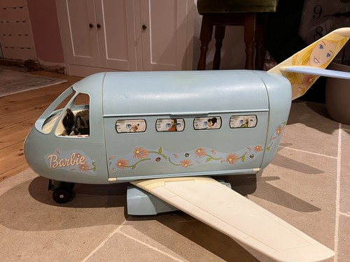 Barbie 1999 blue jumbo jet - barbie,