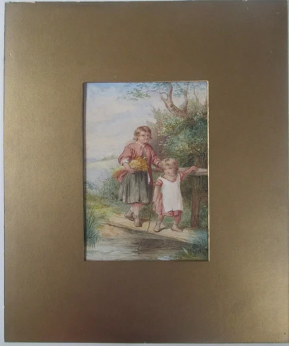 Antique rural children - rural,
