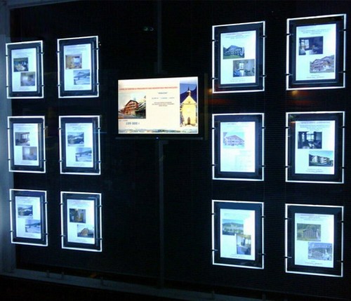Estate agent led window - agent,