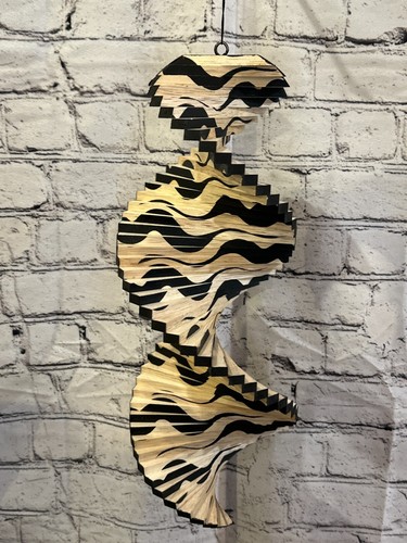 40cm black wave pattern wind - black,