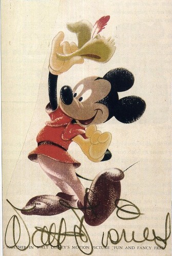 Walt disney signed sketch - disney,