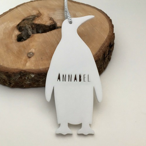 Personalised penguin ornament - penguin,
